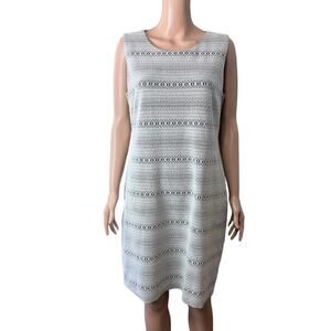 Calvin Klein Sleeveless Knit Dress Career Business Geometric Southwestern 14